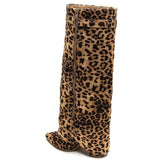 SHOES Sof Dam folded boots 9501A Shoes Leopard