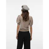 Vero Moda VERO MODA Dam Pullover VMDoffy Knit Moon Rock MELANGE