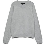 Vero Moda VERO MODA Dam Tröja VMDoffyshine Blouse Light Grey Melange Silver Lurex