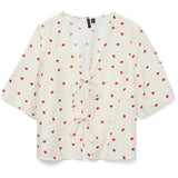 Vero Moda VERO MODA dam blus VMODETTE Blouse Snow White Strawberry w. dots