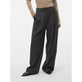 Vero Moda VERO MODA dam byxor VMSILJE Pant Dark Grey Melange PINSTRIPE