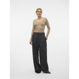 Vero Moda VERO MODA dam byxor VMSILJE Pant Dark Grey Melange PINSTRIPE