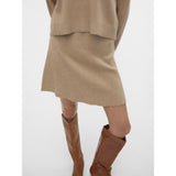 Vero Moda VERO MODA dam kjol VMGOLD Restudsalg Silver Mink W. MELANGE