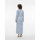 Vero Moda VERO MODA dam klänning VMMOLLY Dress Light Blue Denim