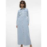 Vero Moda VERO MODA dam klänning VMMOLLY Dress Light Blue Denim