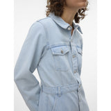 Vero Moda VERO MODA dam klänning VMMOLLY Dress Light Blue Denim