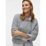 Vero Moda VERO MODA dam pullover VMNOVAH Pullover Medium grey melange