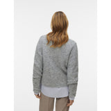 Vero Moda VERO MODA dam pullover VMNOVAH Pullover Medium grey melange