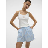 Vero Moda VERO MODA dam shorts VMCHARLOTTE Shorts Airy Blue Stripes Cloud dancer/twill