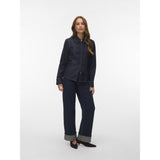 Vero Moda VERO MODA dam skjorta AWEVERLYN Shirt Dark Blue Denim