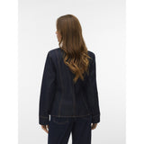 Vero Moda VERO MODA dam skjorta AWEVERLYN Shirt Dark Blue Denim