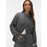Vero Moda VERO MODA dam skjorta AWLUCEA Shirt Medium Grey Denim
