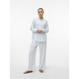 Vero Moda VERO MODA dam skjorta VMLINN Shirt Snow White Olga Airy Blue