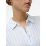 Vero Moda VERO MODA dam skjorta VMLINN Shirt Snow White Olga Airy Blue