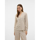 Vero Moda VERO MODA dam skjorta VMMYMILO Shirt Silver Lining Anja