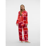 Vero Moda VERO MODA dam skjorta VMREBA Shirt Fiery Red Silba