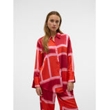 Vero Moda VERO MODA dam skjorta VMREBA Shirt Fiery Red Silba