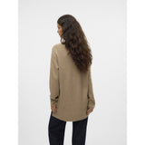 Vero Moda VERO MODA dam stickad tröja VMESTI Knit Silver Mink Melange