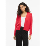 VILA VILA DAM KORTKOFTA VIRIL LÅNGÄRMAD STICKAD KOFTA-NOOS Cardigan Hibiscus DARK MELANGE