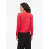VILA VILA DAM KORTKOFTA VIRIL LÅNGÄRMAD STICKAD KOFTA-NOOS Cardigan Hibiscus DARK MELANGE