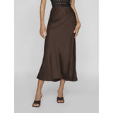 VILA VILA dam kjol VIELLETTE Restudsalg Coffee Bean