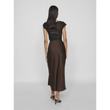 VILA VILA dam kjol VIELLETTE Restudsalg Coffee Bean