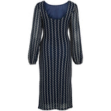 VILA VILA dam klänning VIELLEN Dress Navy Blazer Birch