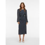 VILA VILA dam klänning VIELLEN Dress Navy Blazer Birch