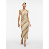 VILA VILA dam klänning VIRIKKE Dress Birch BROWN