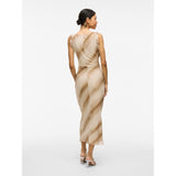 VILA VILA dam klänning VIRIKKE Dress Birch BROWN