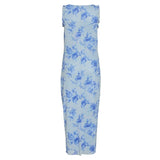 VILA VILA dam klänning VIRIKKE Dress Kentucky Blue BLUE ROSE