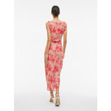 VILA VILA dam klänning VIRIKKE Dress Misty Rose RED ROSE
