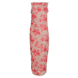 VILA VILA dam klänning VIRIKKE Dress Misty Rose RED ROSE