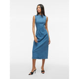 VILA VILA dam klänning VIWINONA Restudsalg Medium blue denim