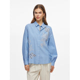 VILA VILA dam skjorta VICASPIANA Shirt Blissful Blue