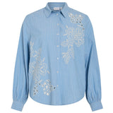 VILA VILA dam skjorta VICASPIANA Shirt Blissful Blue