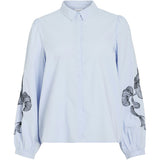 VILA VILA dam skjorta VIVESTA Shirt Kentucky Blue Detail Black beauty