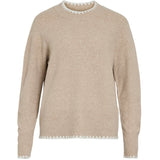 VILA VILA dam stickad VIHEFNA Knit Natural Melange WHITE ALYSSUM