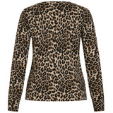 VILA VILA dam stickad VIRIL Knit Birch LEOPARD