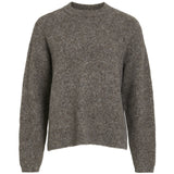 VILA VILA dam stickad tröja VIJADA Knit Taupe Gray MELANGE