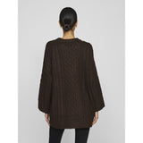 VILA VILA dam stickad tröja VIKAIA Knit Coffee Bean