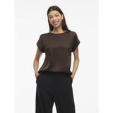 VILA VILA dam top VIELLETTE Top Coffee Bean