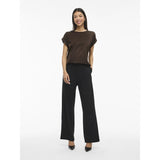 VILA VILA dam top VIELLETTE Top Coffee Bean