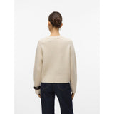 Vero Moda Vero Moda Dame Pullover VMBANG Pullover Birch Detail MELANGE