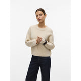 Vero Moda Vero Moda Dame Pullover VMBANG Pullover Birch Detail MELANGE