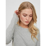 Vero Moda Vero Moda dam stickad VMDOFFY Knit Light Grey Melange