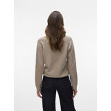 Vero Moda Vero Moda dam stickad VMDOFFY Knit Moon Rock MELANGE
