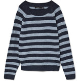 Vero Moda Vero Moda dam stickad VMDOFFY Knit Navy Blazer Stripes:W. CHINA BLUE