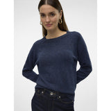Vero Moda Vero Moda dam stickad VMDOFFY Knit Navy blazer w. black melange