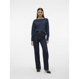 Vero Moda Vero Moda dam stickad VMDOFFY Knit Navy blazer w. black melange